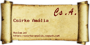 Csirke Amália névjegykártya